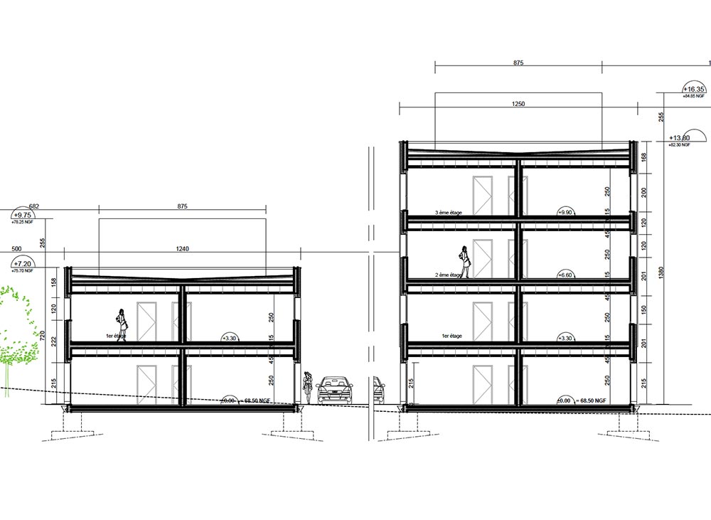 Immeuble de bureaux à la Roche sur Yon (85) : une réalisation de Muriel Bernard, architecte DPLG. 2016