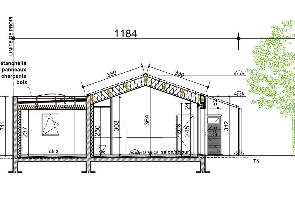 conception d'une maison unifamiliale à Martinet (85) : une réalisation de Muriel Bernard, architecte DPLG. 2016